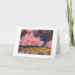 "UNder the Cherry Blossoms" - CARTE Aquarelle
