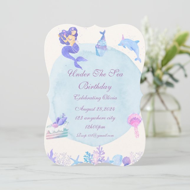 UNDER THE SEA BIRTHDAY PARTY INVITATION (Debout devant)