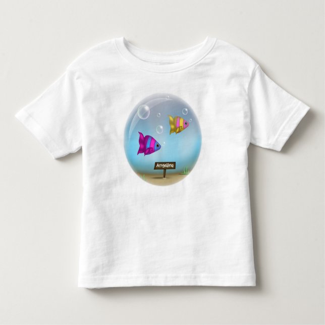 Under the Sea - Fish Bowl Design - T-shirt pour en (Devant)