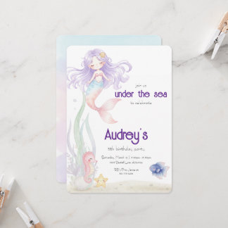 Under The Sea Mermaid Invitation