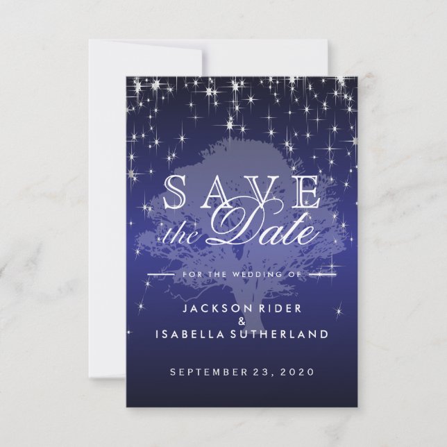 Under the Stars in Dark Blue - Save the Date (Devant)