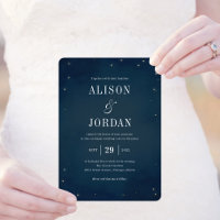 Under The Stars Modern Outdoor Wedding Invitations