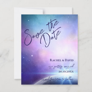 Under the Stars Pink Purple Wedding Save the Date
