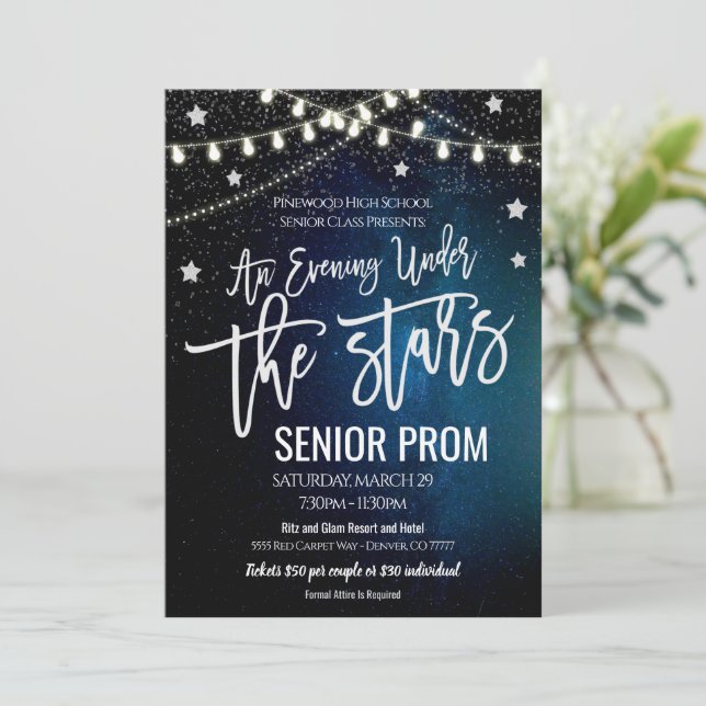 Under the Stars Prom High School Dance Invitation (Debout devant)