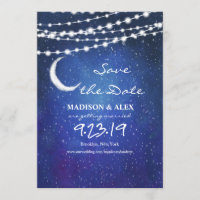 Under the Stars Save the Date Invitation