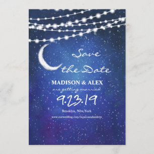 Under the Stars Save the Date Invitation
