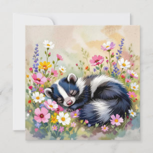 Une adorable peau qui sieste dans les fleurs