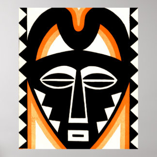 Une affiche Abstraite Stylisée sur le visage de No