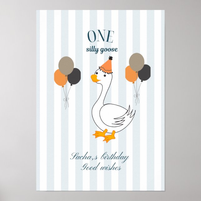 Une affiche d'anniversaire pour une oie idiote (Devant)