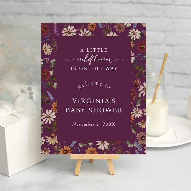 Une affiche de bébé petite fleur sauvage (A Little Wildflower Baby Poster
)