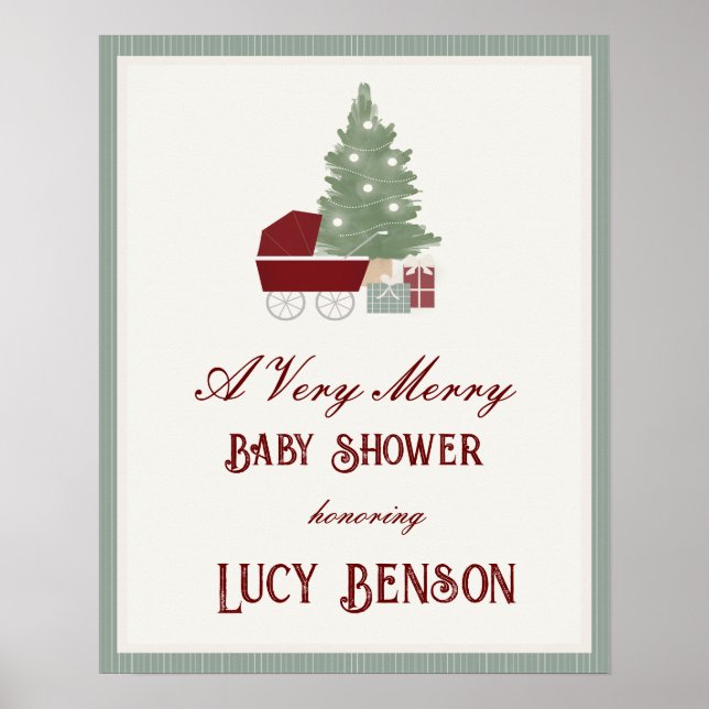 Une Affiche de bienvenue Baby shower très joyeuse (Devant)