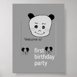 Une affiche de bienvenue d'anniversaire avec un vi
