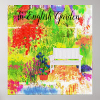 Une affiche de jardin anglais