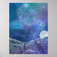 Une affiche de nuit d'hiver