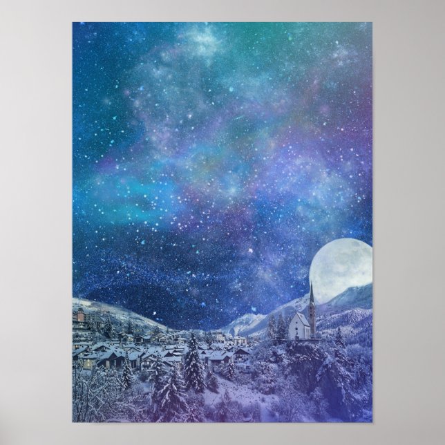 Une affiche de nuit d'hiver (Devant)