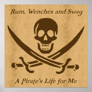 Une affiche de parchemin Pirates Life