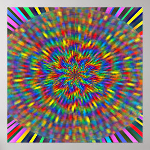 Une affiche florale de colorant de cravate