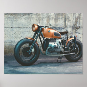 Une affiche vintage de moto