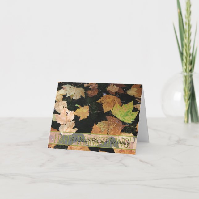 Une amie spéciale et sa carte d'action de grâce fa (Devant)