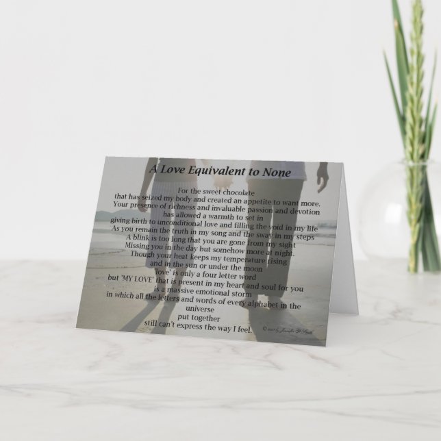 Une amour sans équivalent - carte de vœux (Devant)