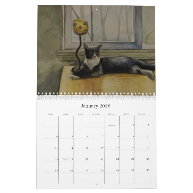 Une année dans l'aquarelle - calendrier 2010 (Jan 2026)