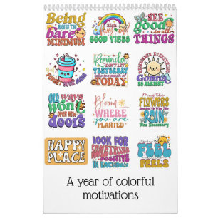 Une année de motivations colorées Calendrier