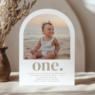 Une Arche Photo Invitation d'anniversaire