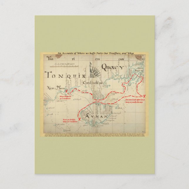 Une authentique carte pirate de 1690 (avec ornemen (Devant)