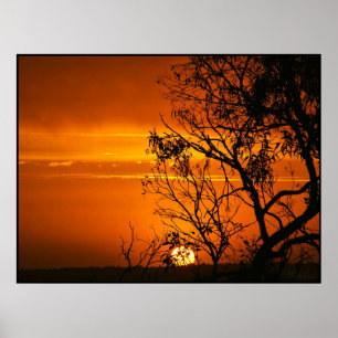 Une autre affiche du coucher de soleil au revoir