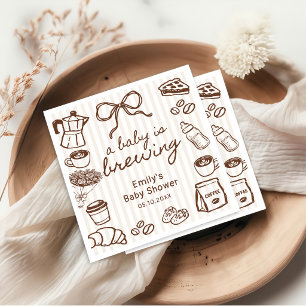 Une Baby Shower de serviettes en papier pour bébé