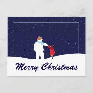 Une Balade Avec Carte Postale De Noël Snowman