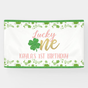 Une Bannière de premier anniversaire Lucky One -