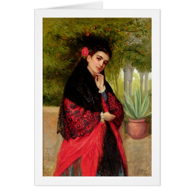 Une beauté espagnole, 1872 (huile sur la toile) (Devant)