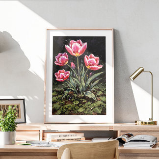 Une belle affiche d'ampoule Tulip