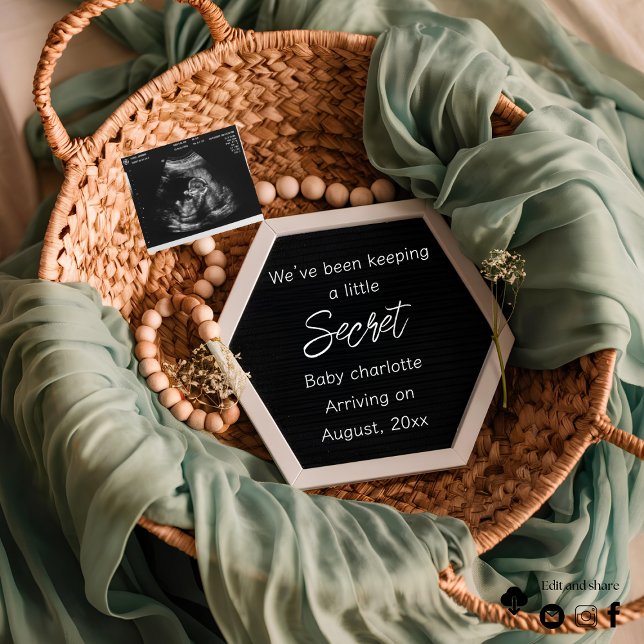 une belle et élégante faire-part de grossesse (Créateur téléchargé)