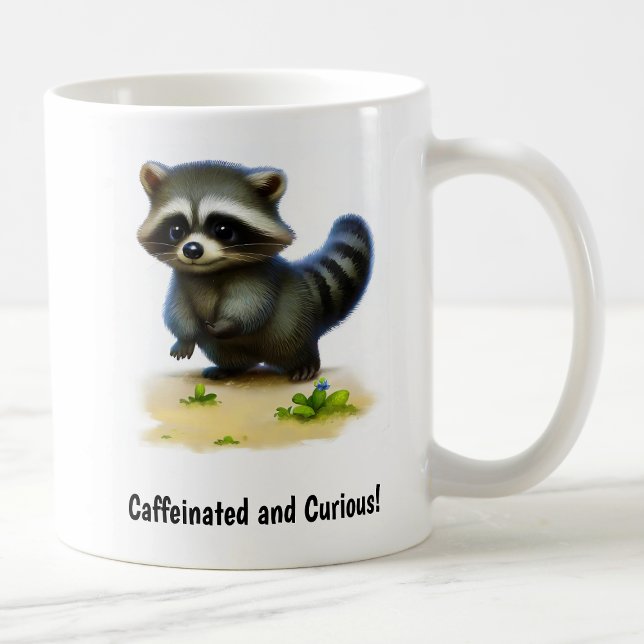 Une Belle Mug De Café Racoon Peint En 3D (Créateur téléchargé)