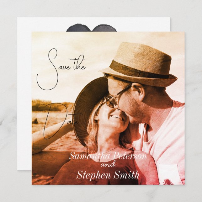 Une belle photo Save the Date (Devant / Derrière)