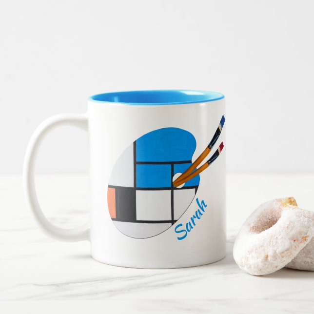 Une belle tasse représentant un tableau de Paul Kl (Avec donut)