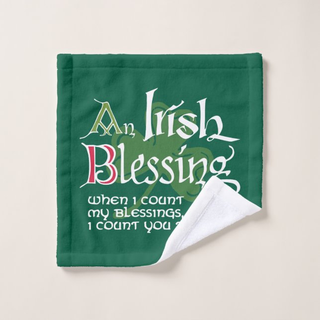 Une bénédiction irlandaise (Gant de toilette)