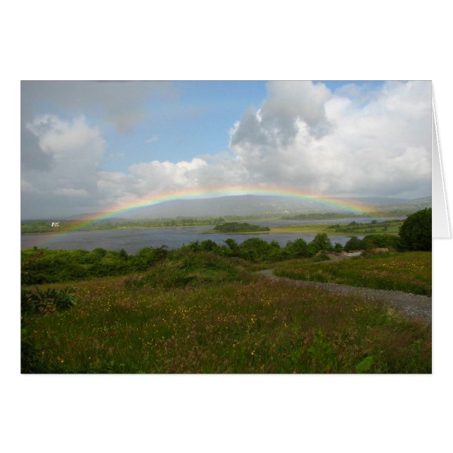 Une bénédiction irlandaise, arc-en-ciel au-dessus (Devant horizontal)