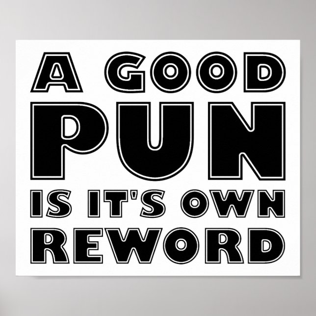 Une bonne affiche amusante de jeu de mots (Devant)