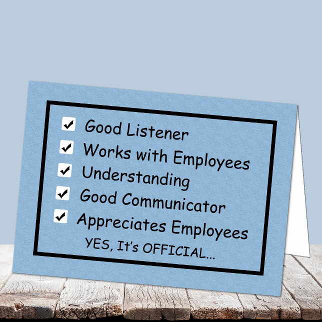 Une bonne carte de jour pour patron (Créateur téléchargé)