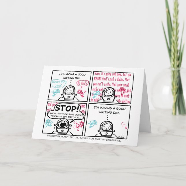 Une bonne carte de voeux de inscription de jour (Devant)