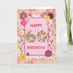Une carte artisanale de 60e anniversaire