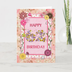 Une carte artisanale de 62e anniversaire