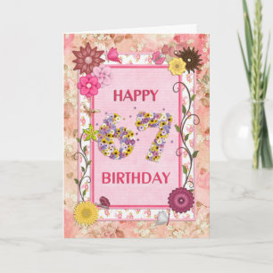 Une carte artisanale pour 67e anniversaire