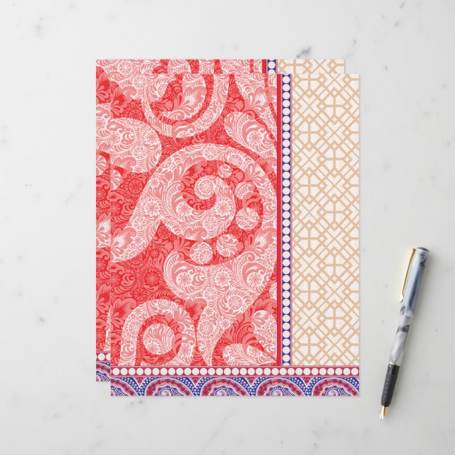 une carte au coeur rouge (Devant/Arrière en situation)