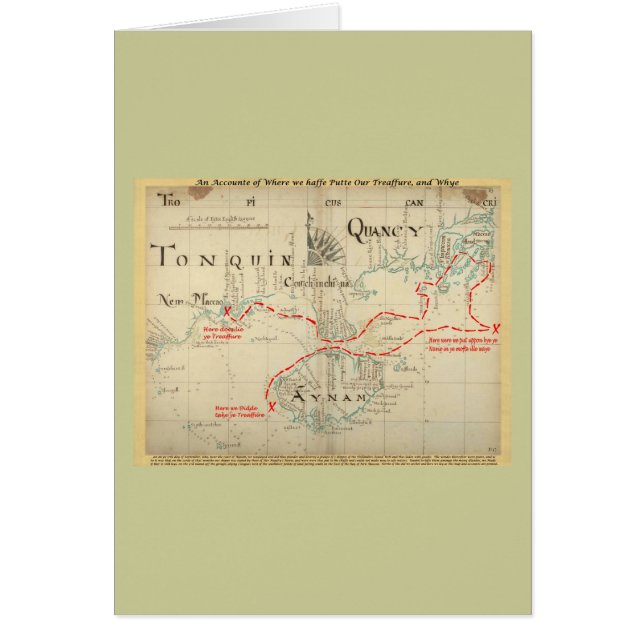 Une carte authentique de 1690 pirates (avec des (Devant)