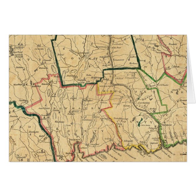 Une carte correcte du Connecticut (Devant horizontal)
