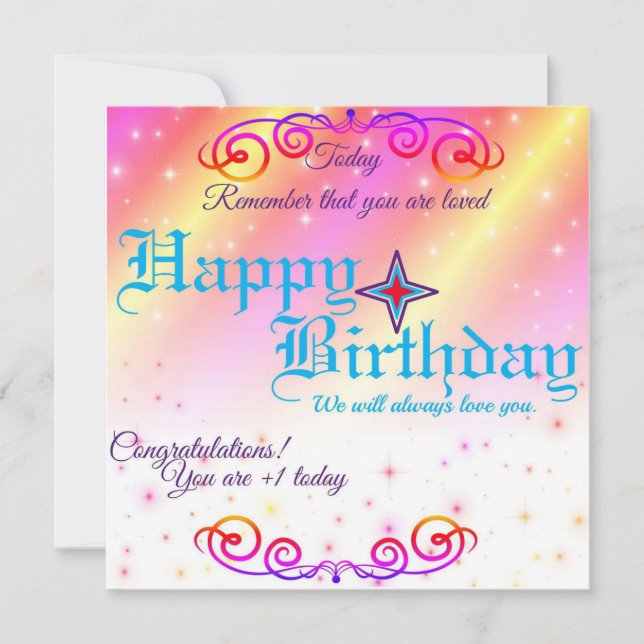 Une carte d'anniversaire (Devant)